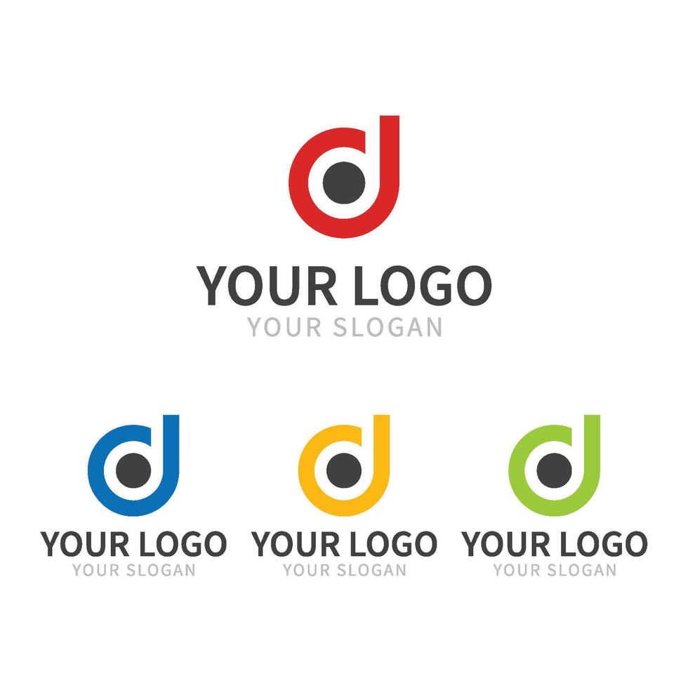 Creative monogram letter D logo design vector