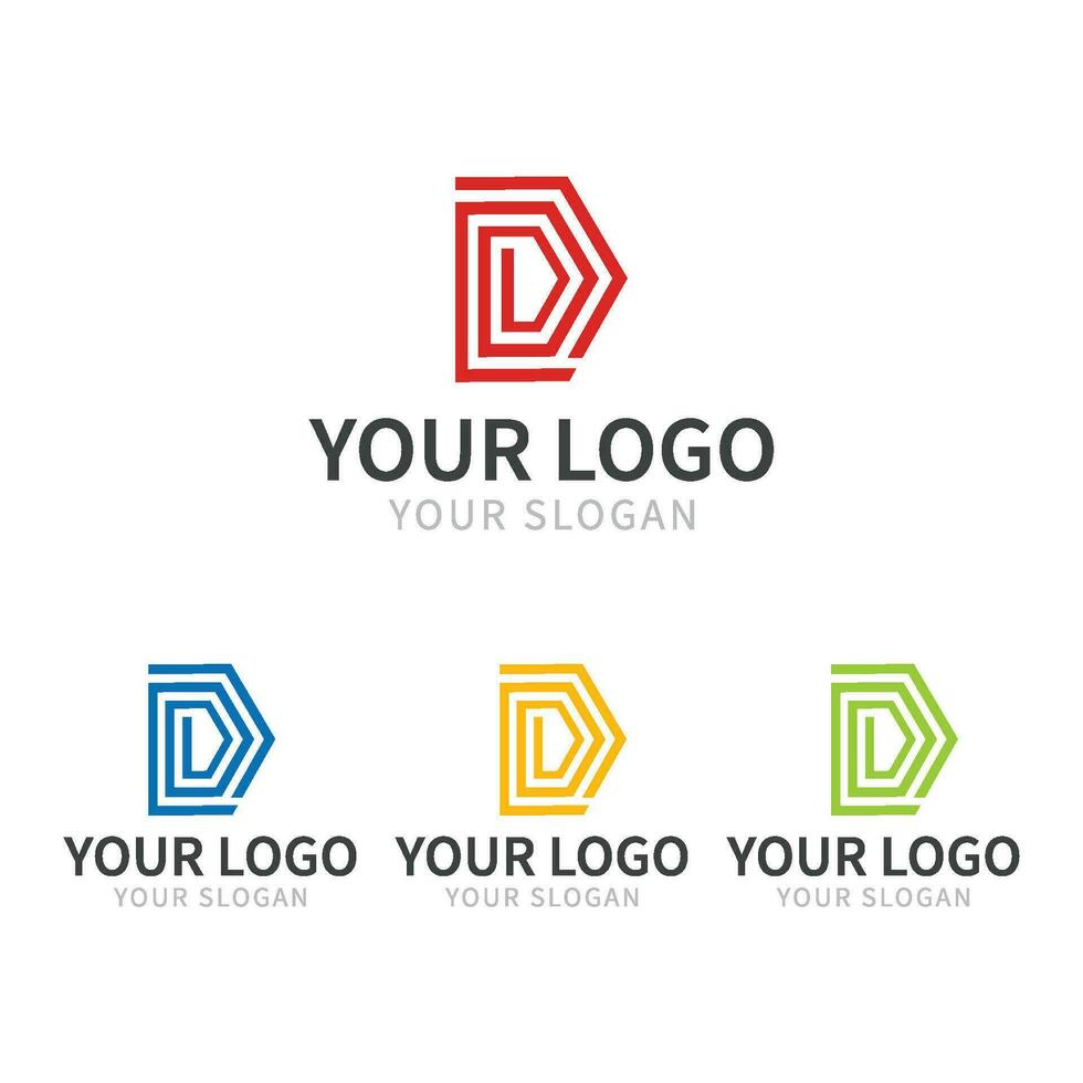 Creative monogram letter D logo design vector