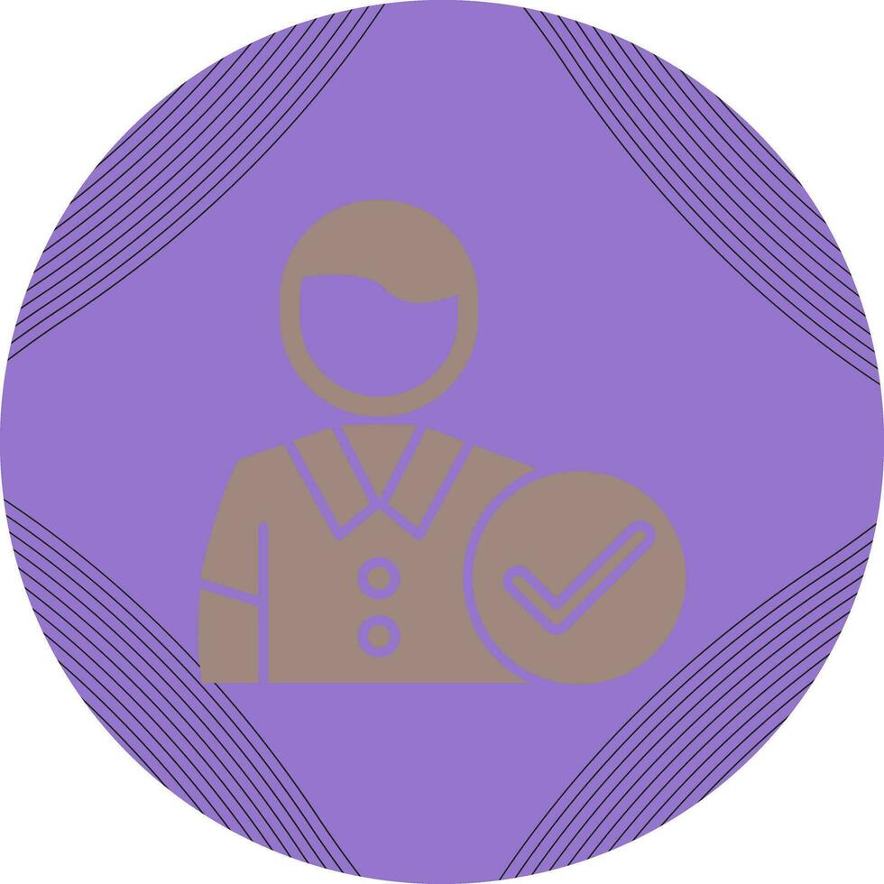 Man Accept Vector Icon