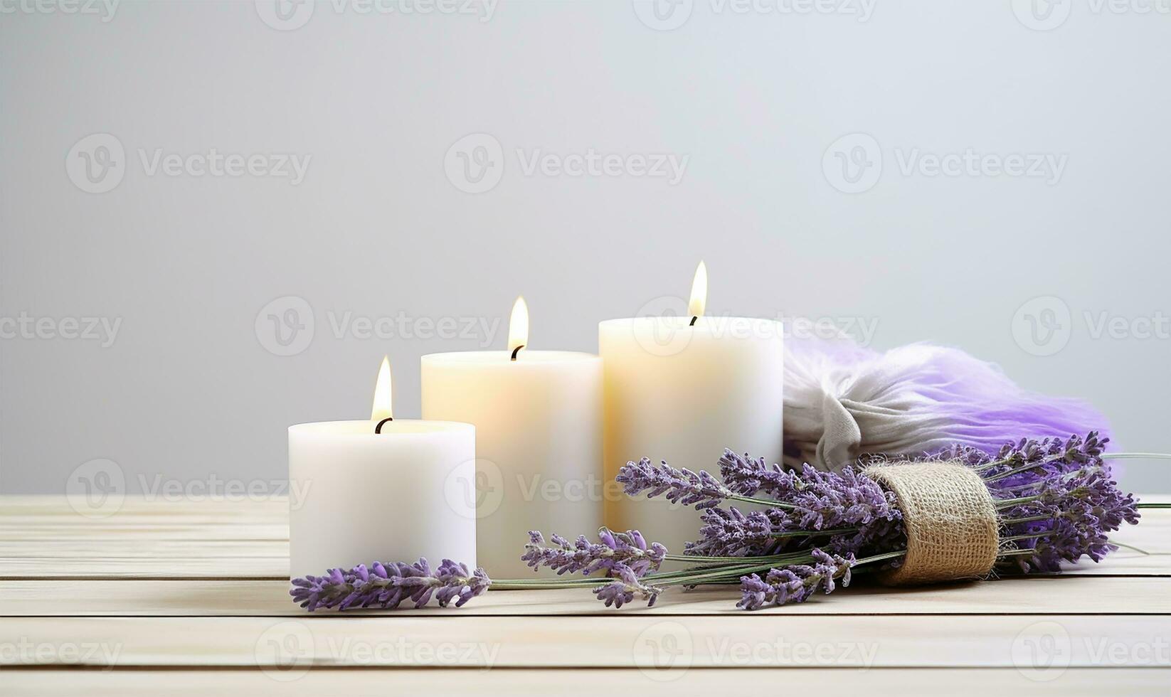 collection of scented candles. AI Generated photo