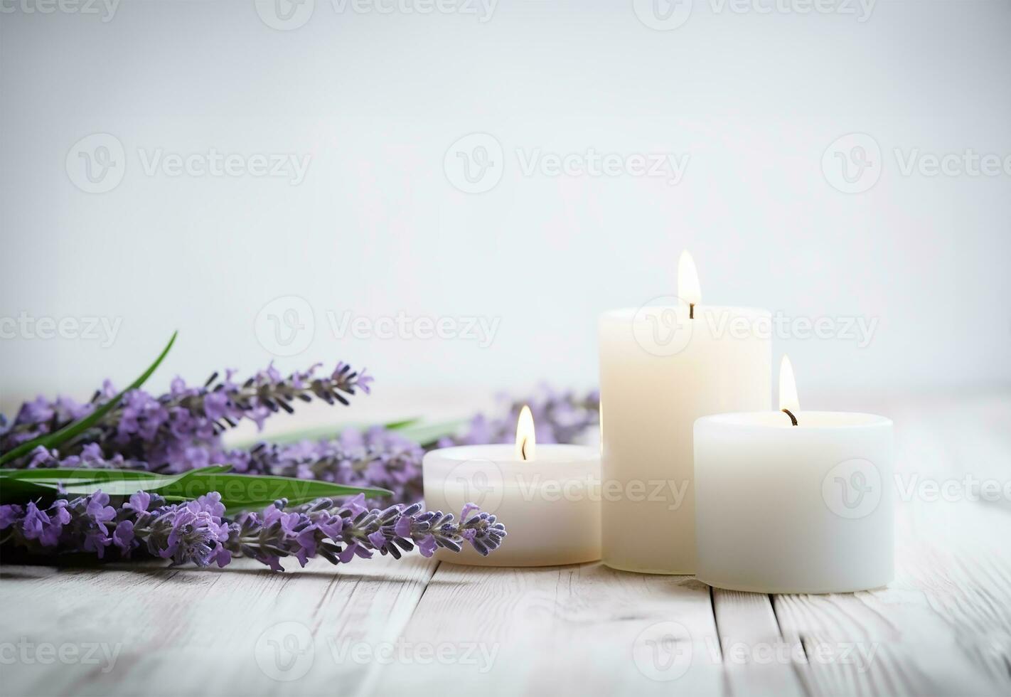 collection of scented candles. AI Generated photo