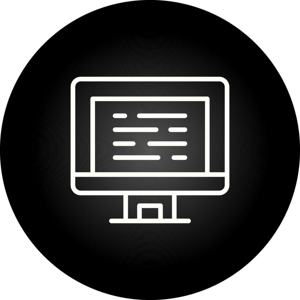 icono de vector de computadora de escritorio