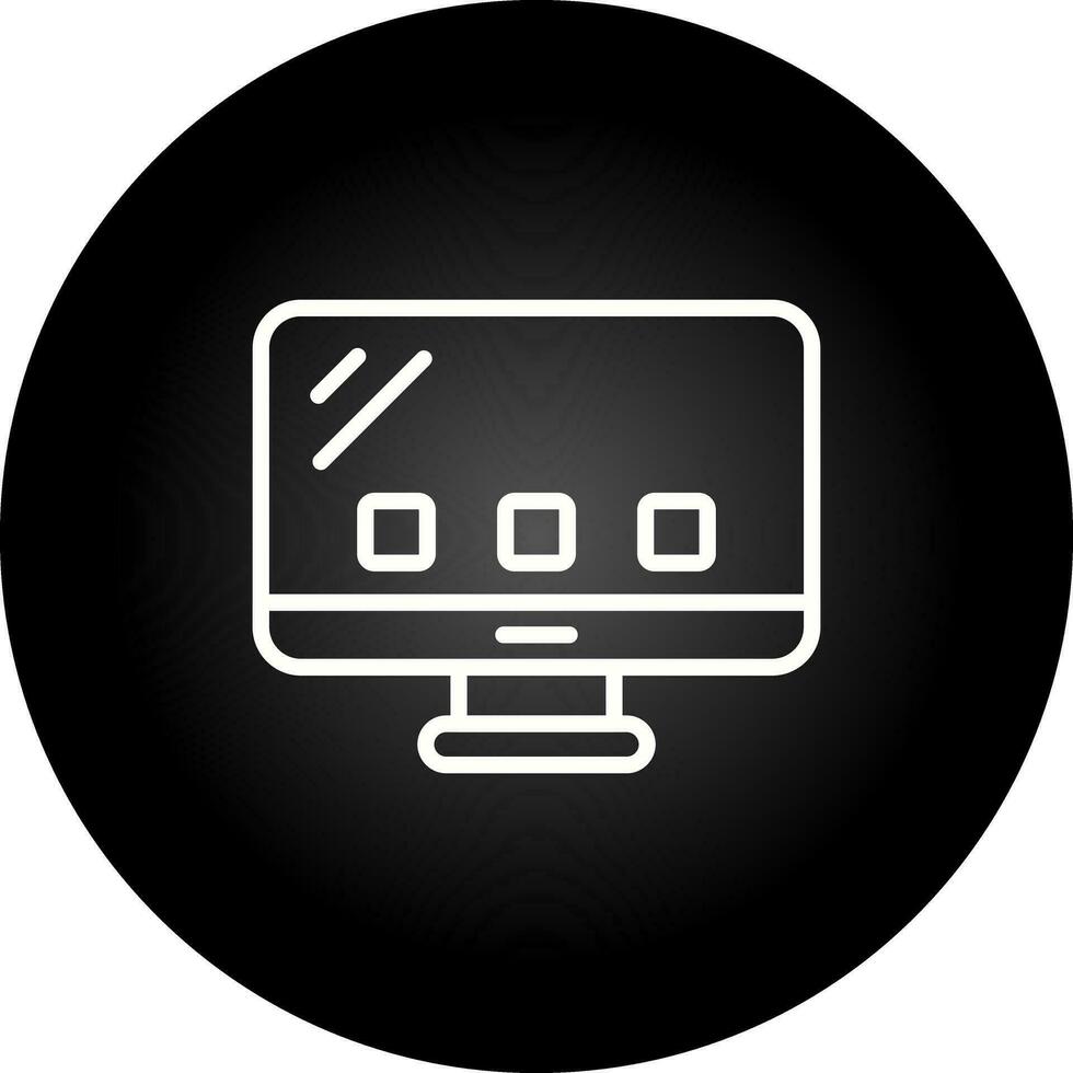 icono de vector de computadora de escritorio