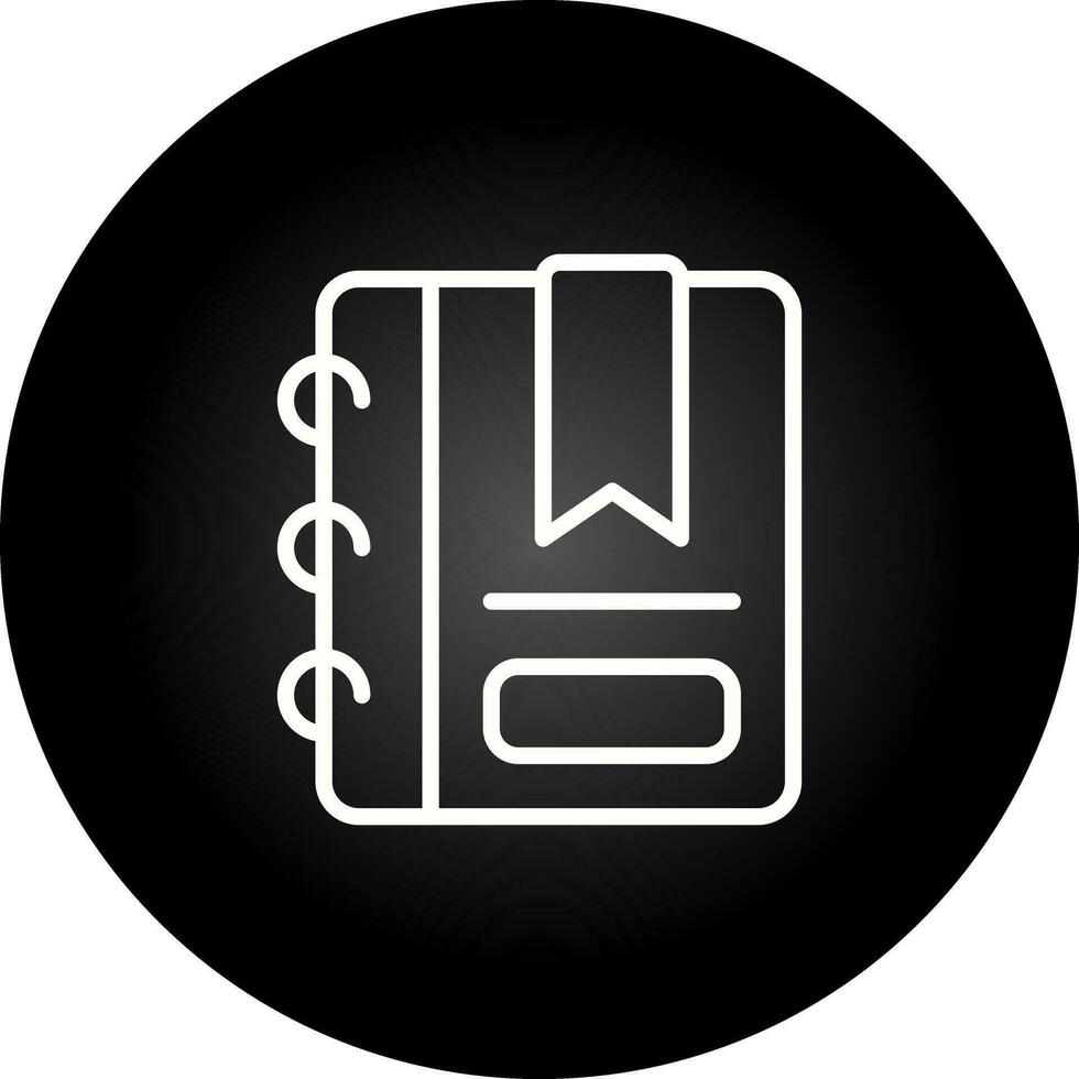 Writing pad with bookmark Vector Icon