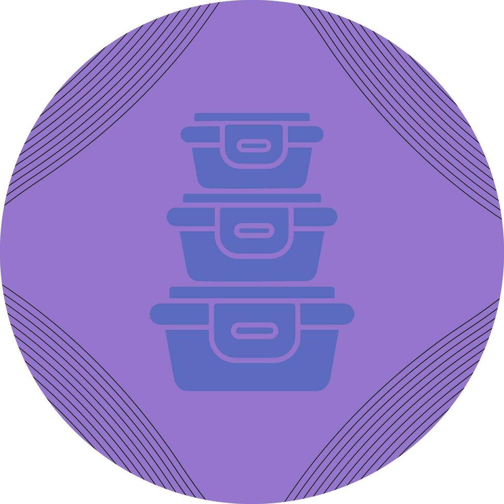 Plastic Food Container Vector Icon