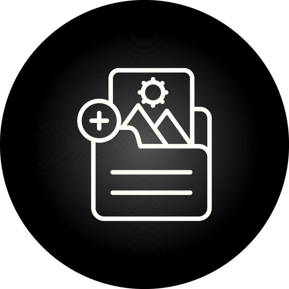 Document Insert Image Vector Icon