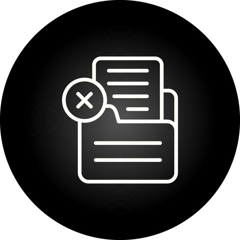 Document Rejected Vector Icon