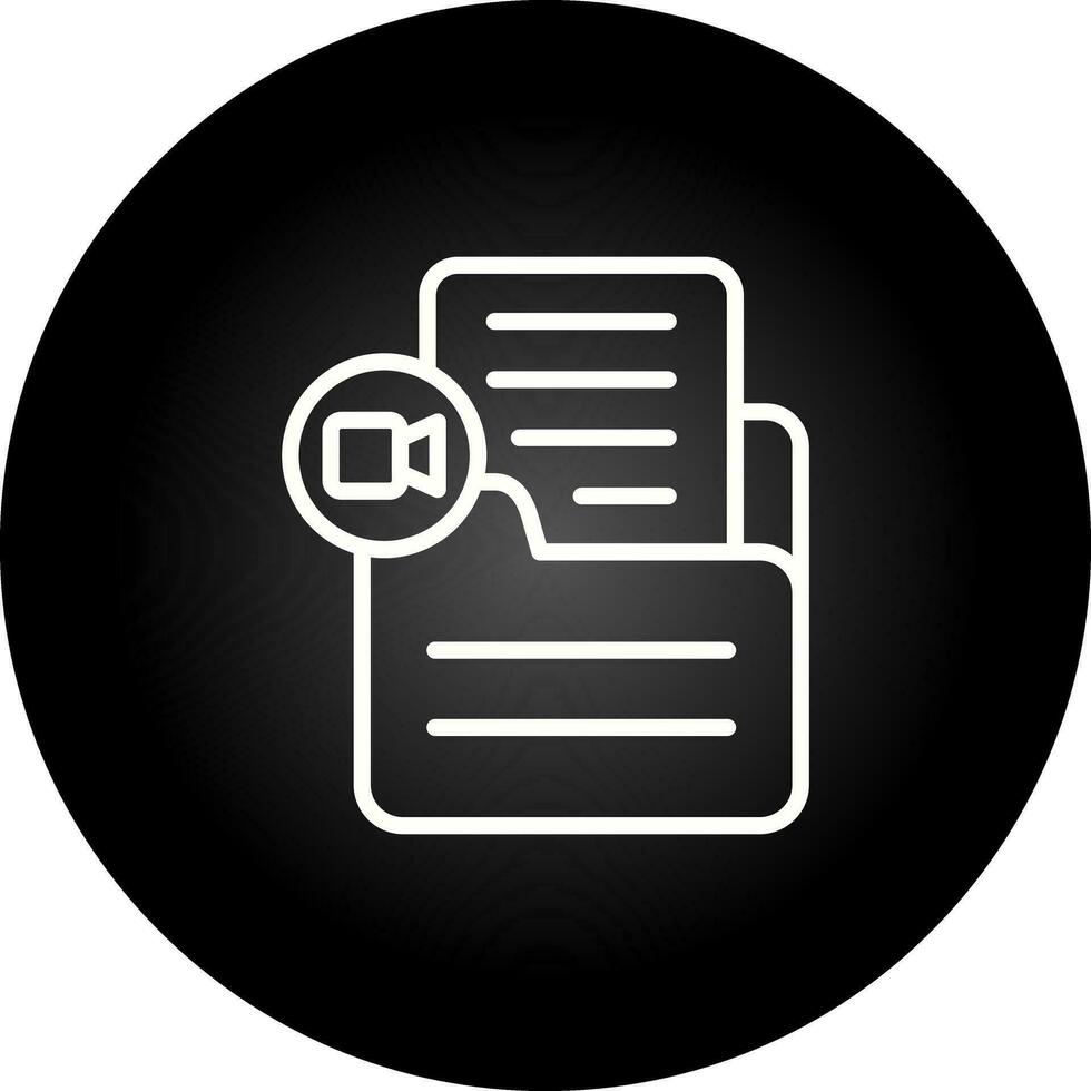 Document Insert Video Vector Icon