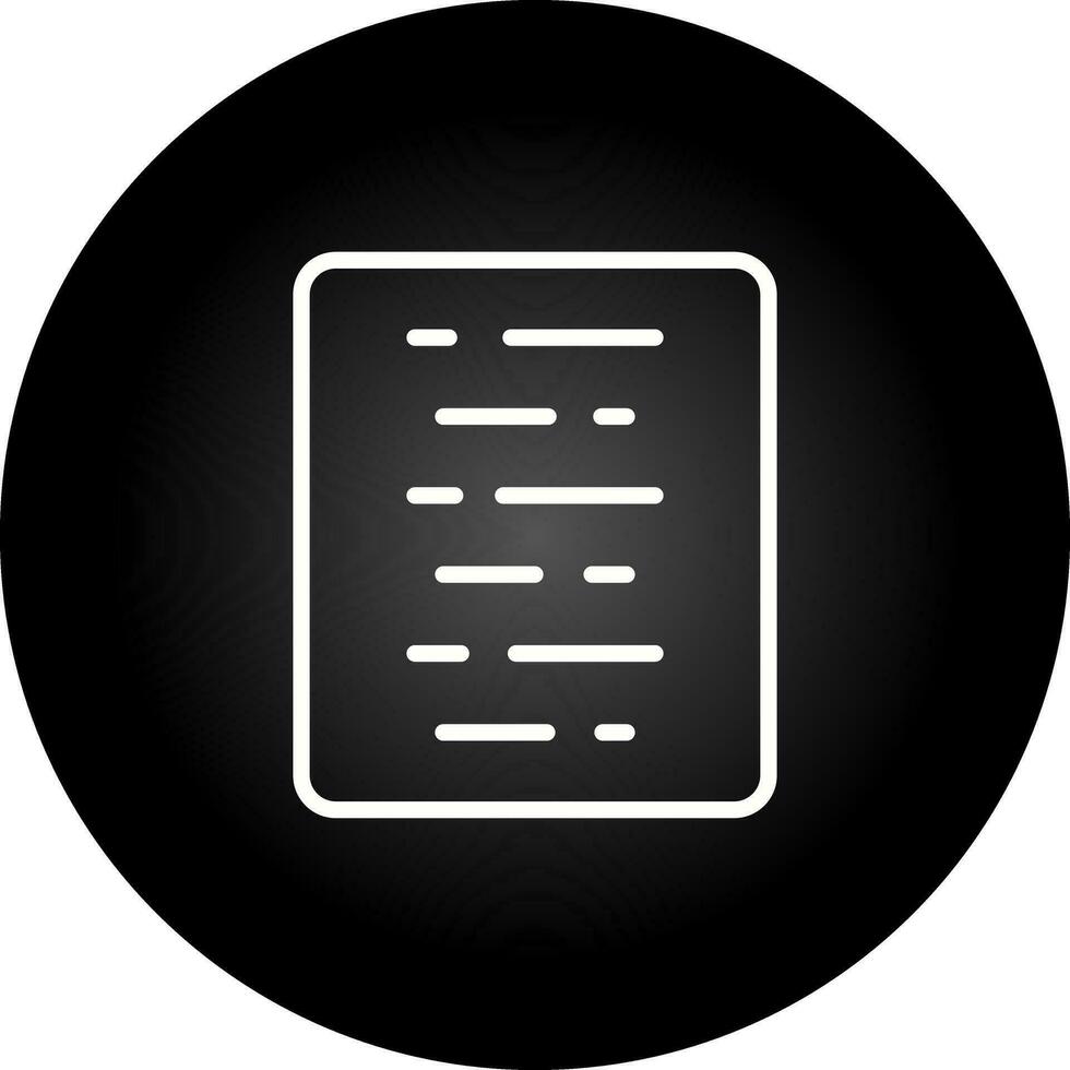 Document Align Center Vector Icon