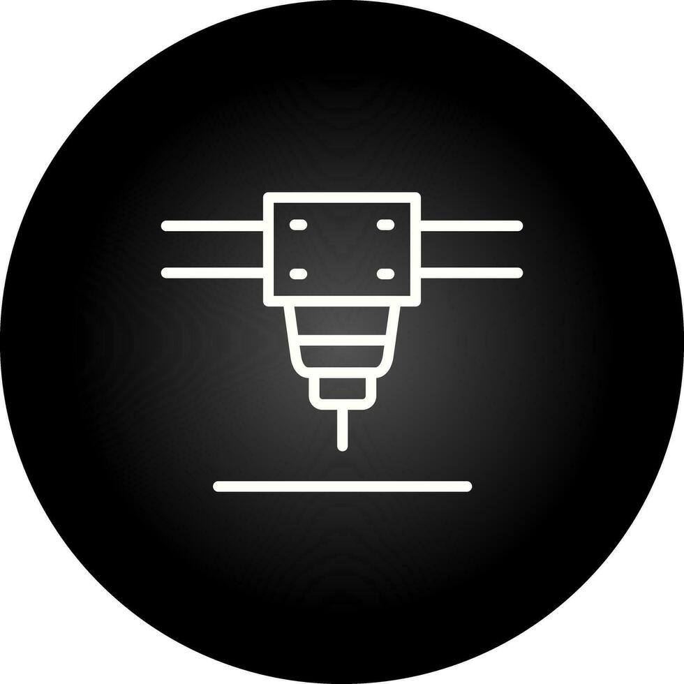 Laser Cutting Machine Vector Icon