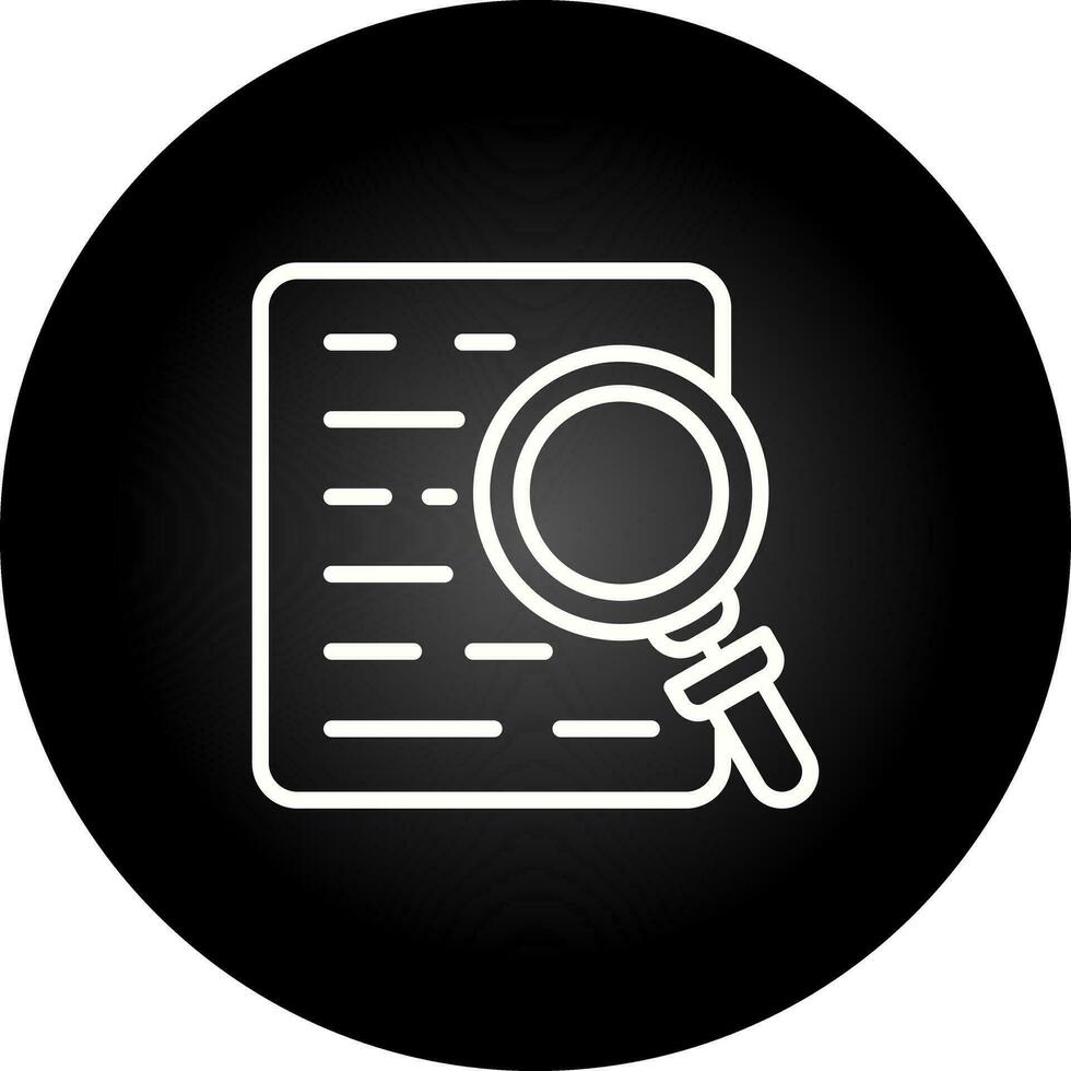 Document with magnifying glass Vector Icon