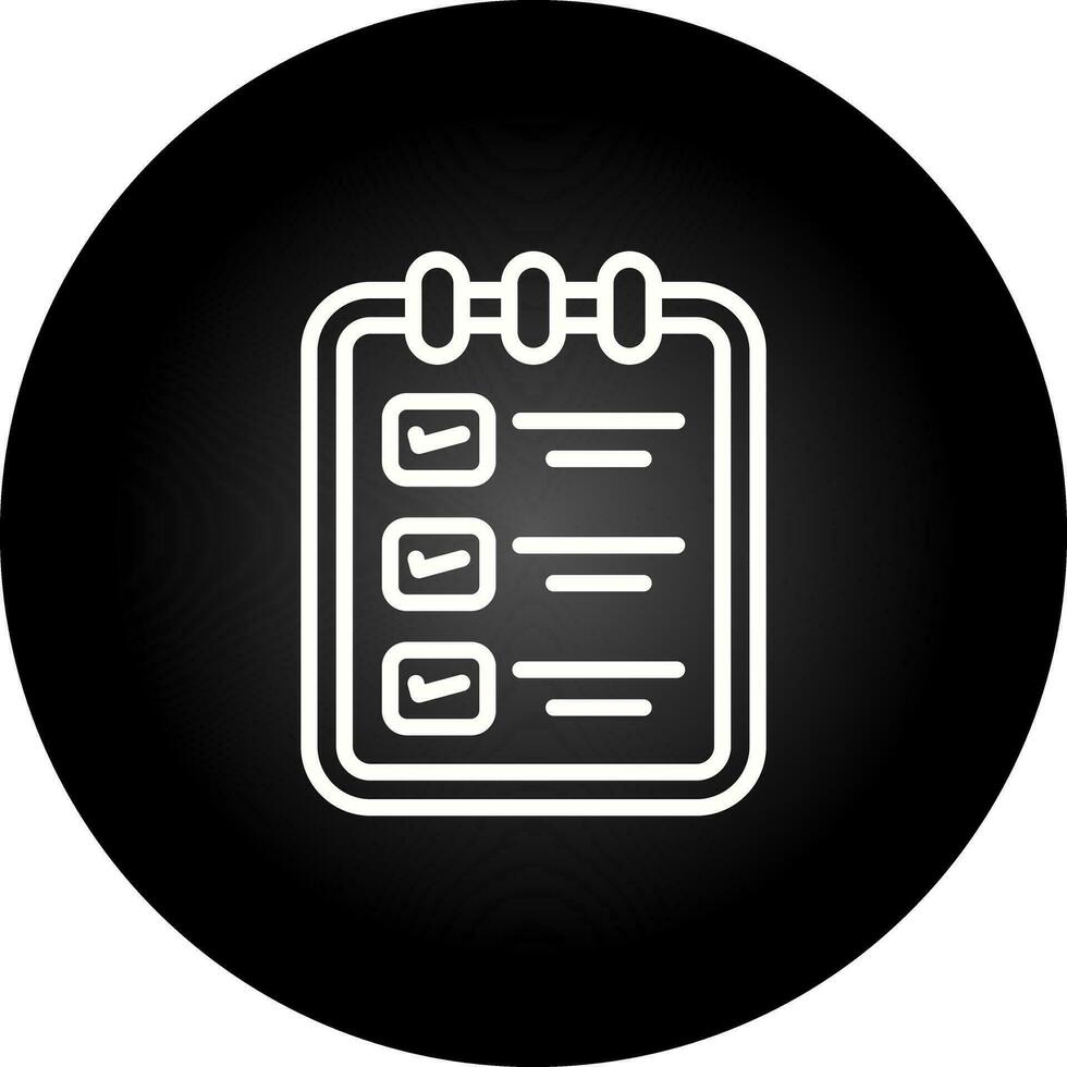 Memo pad with checklist Vector Icon