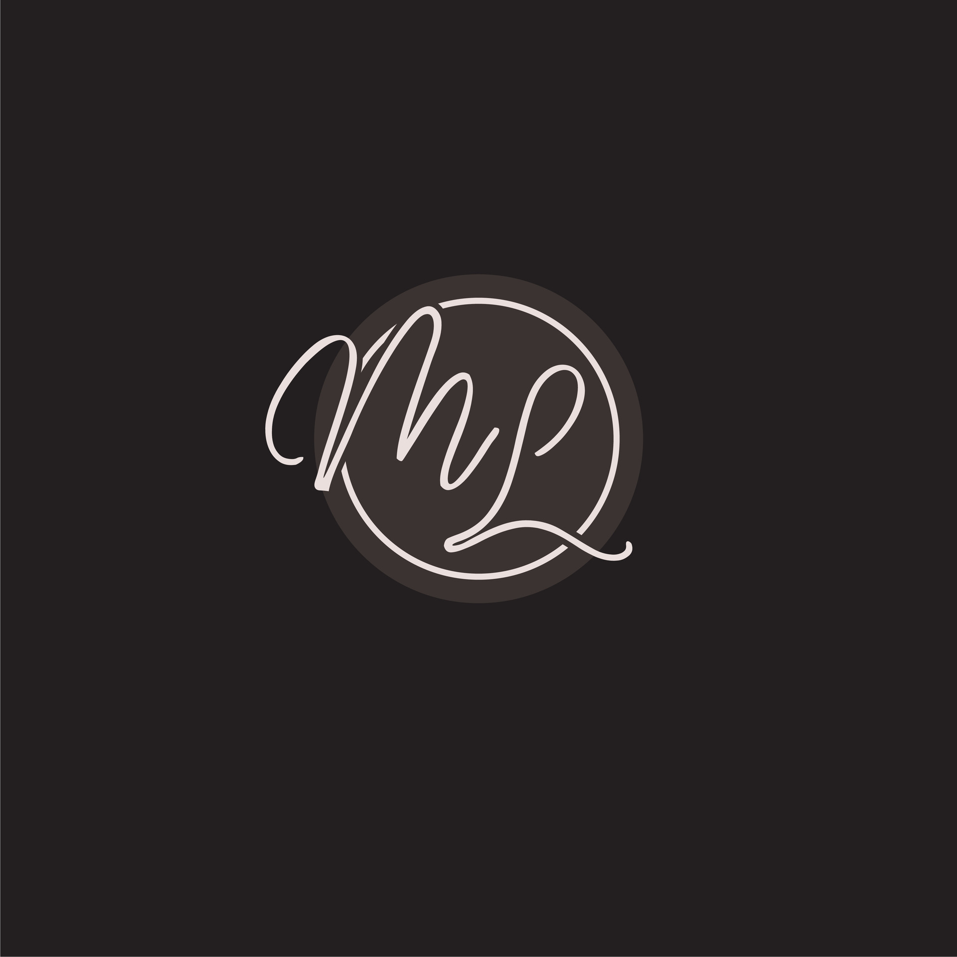Initials ML logo monogram with simple circle line style 28106490 Vector