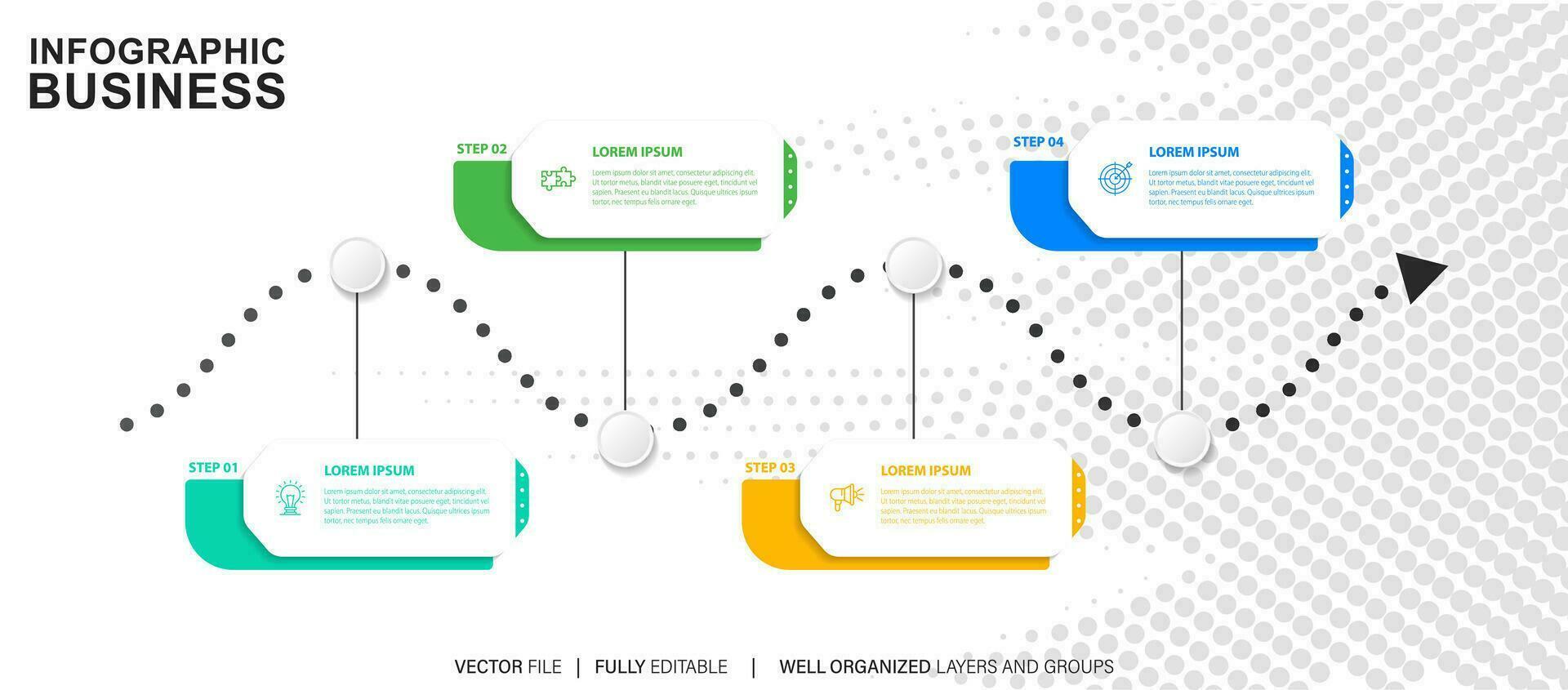 Presentation business infographic template vector. vector