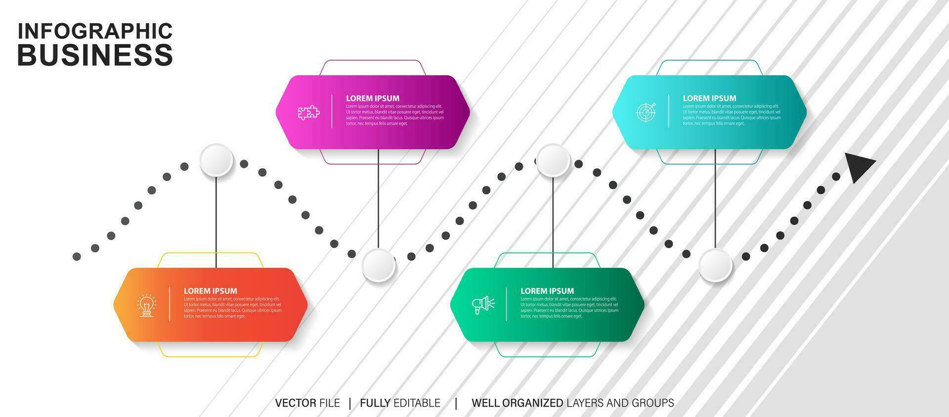 Collection of colorful infographic can be used for workflow layout, diagram, number options, web design. Infographic business concept with options, parts, steps or processes. Vector Eps 10