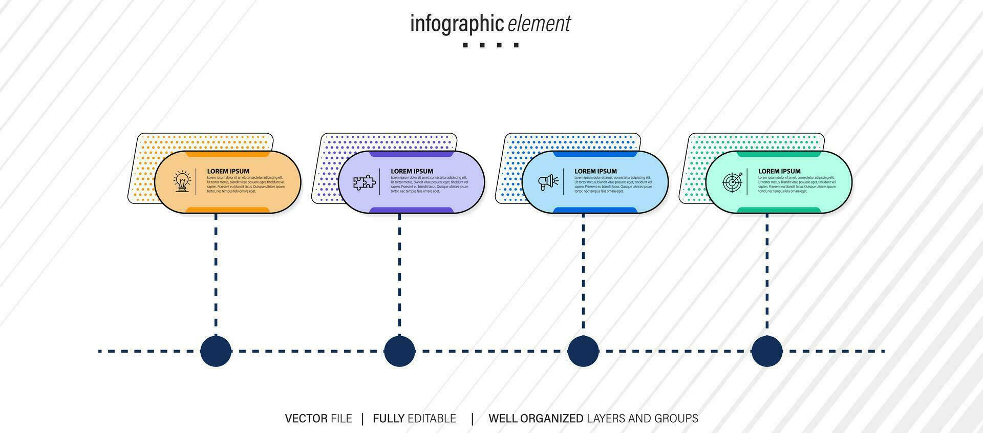 Best infographic templates. Presentation slides set. Circle diagrams, timelines, light bulb, puzzle brain head, brush stroke banners. Medicine, education, ecology, business infographics. vector