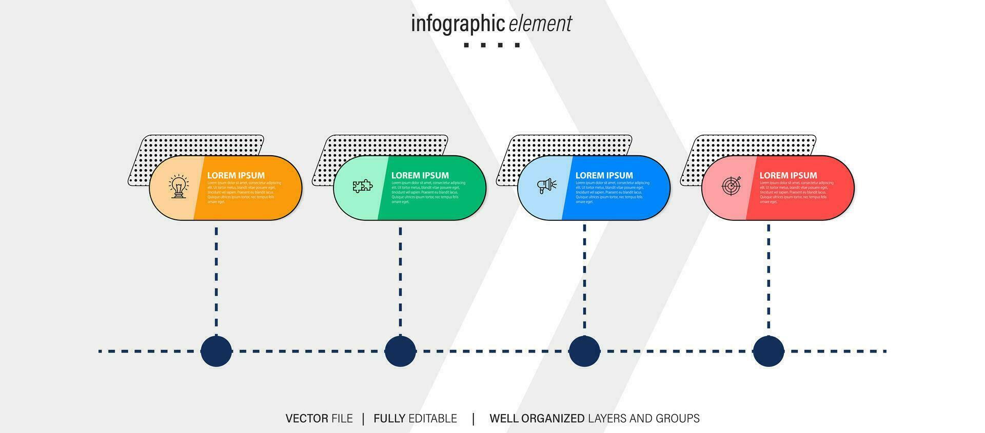 Best infographic templates. Presentation slides set. Circle diagrams, timelines, light bulb, puzzle brain head, brush stroke banners. Medicine, education, ecology, business infographics. vector