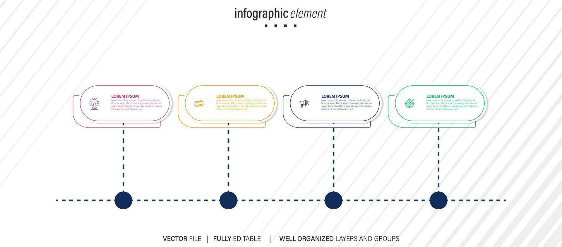 Best infographic templates. Presentation slides set. Circle diagrams, timelines, light bulb, puzzle brain head, brush stroke banners. Medicine, education, ecology, business infographics. vector