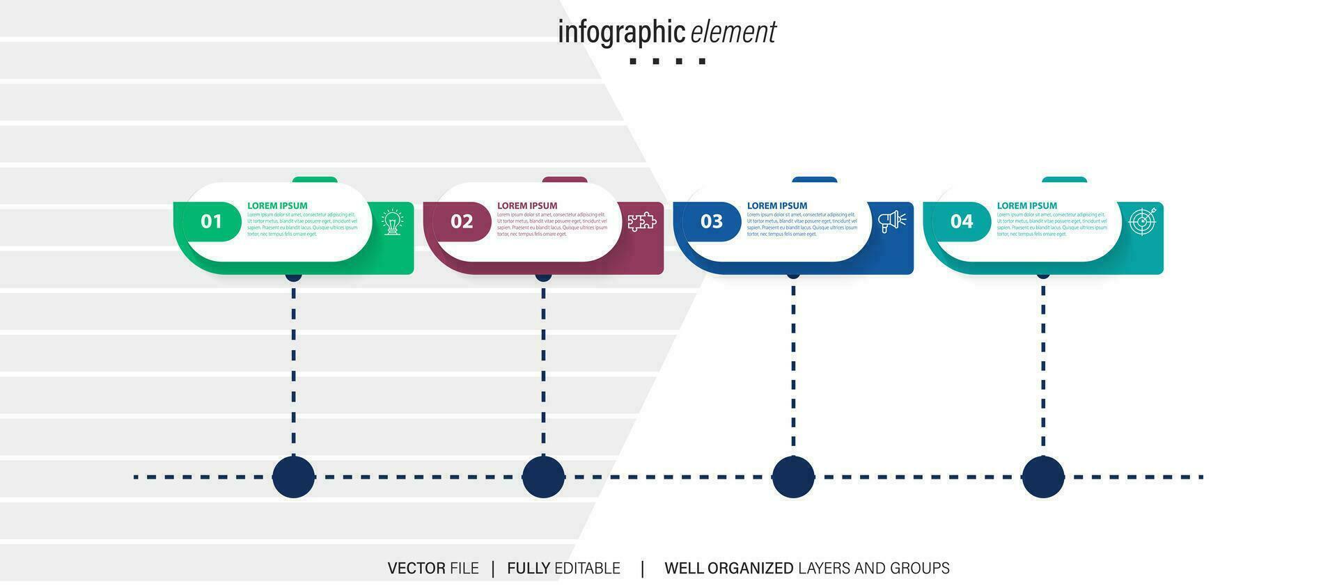 Best infographic templates. Presentation slides set. Circle diagrams, timelines, light bulb, puzzle brain head, brush stroke banners. Medicine, education, ecology, business infographics. vector