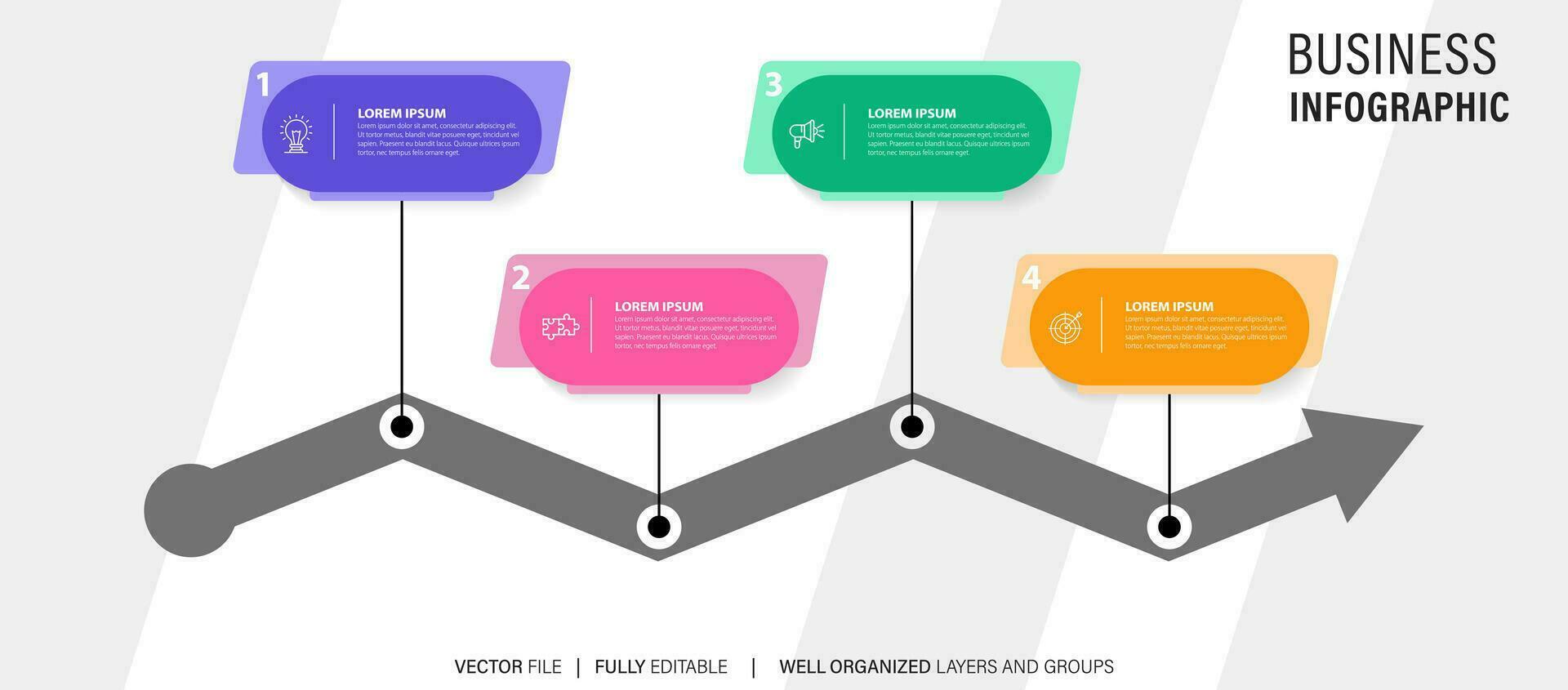 Best infographic templates. Presentation slides set. Circle diagrams, timelines, light bulb, puzzle brain head, brush stroke banners. Medicine, education, ecology, business infographics. vector