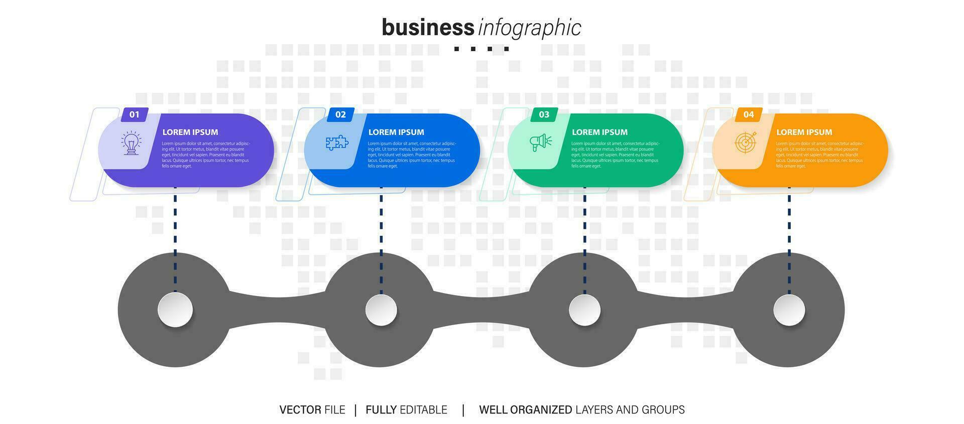 Best infographic templates. Presentation slides set. Circle diagrams, timelines, light bulb, puzzle brain head, brush stroke banners. Medicine, education, ecology, business infographics. vector