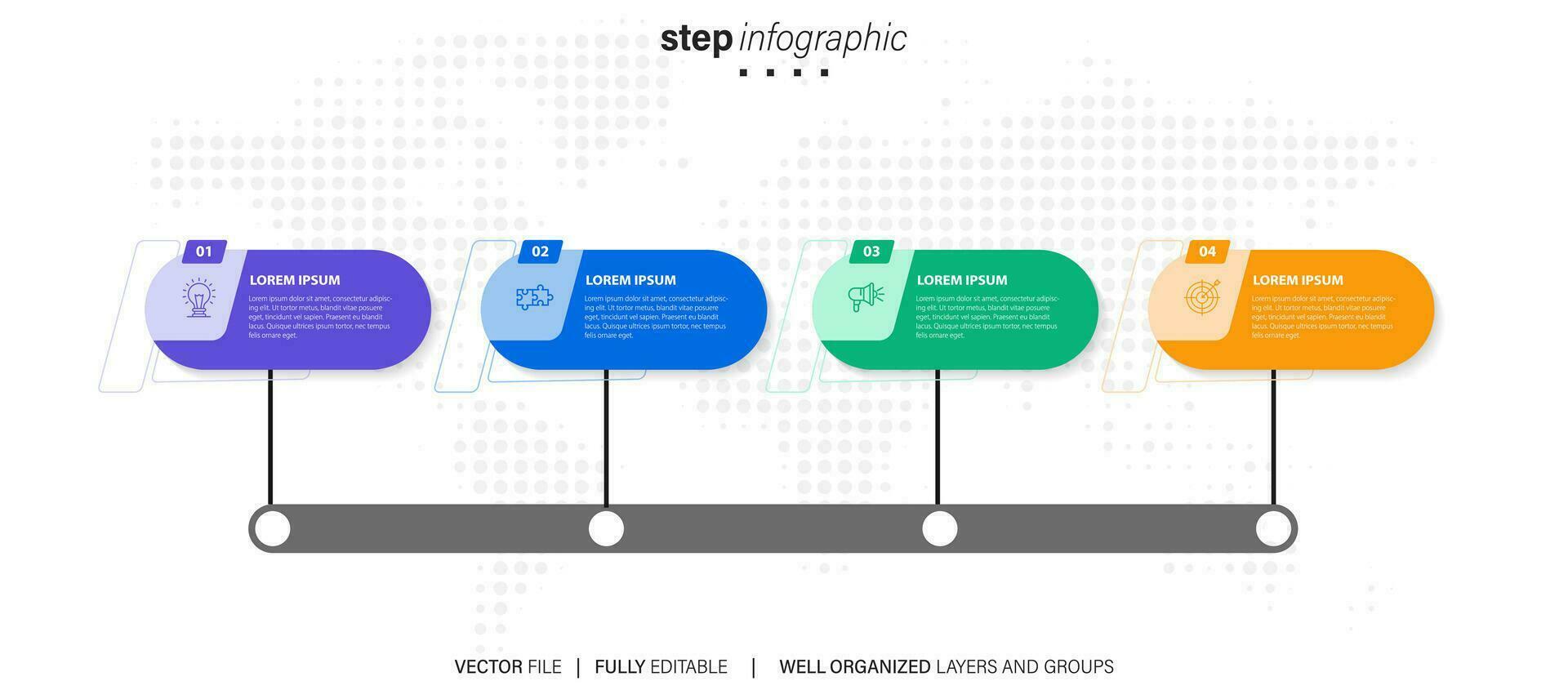 Best infographic templates. Presentation slides set. Circle diagrams, timelines, light bulb, puzzle brain head, brush stroke banners. Medicine, education, ecology, business infographics. vector