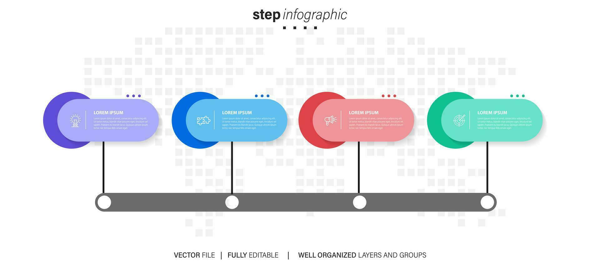 Best infographic templates. Presentation slides set. Circle diagrams, timelines, light bulb, puzzle brain head, brush stroke banners. Medicine, education, ecology, business infographics. vector