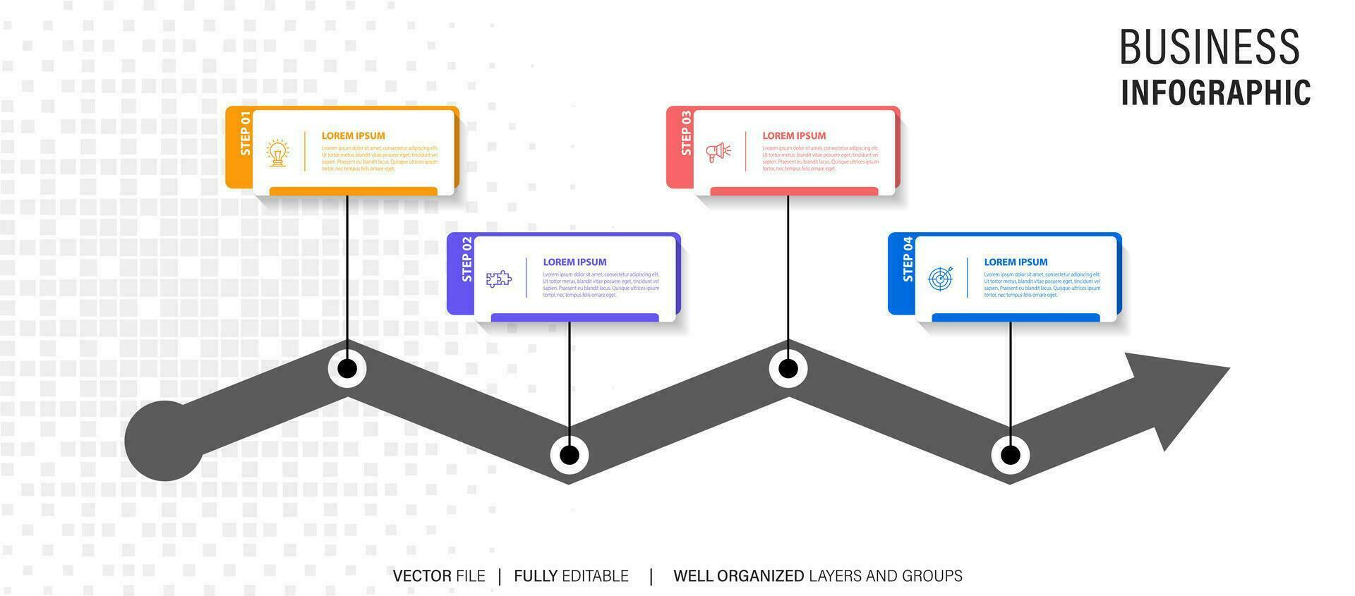 moderno 3d infografía modelo con 4 4 pasos. negocio circulo modelo con opciones para folleto, diagrama, flujo de trabajo, línea de tiempo, web diseño. vector eps 10