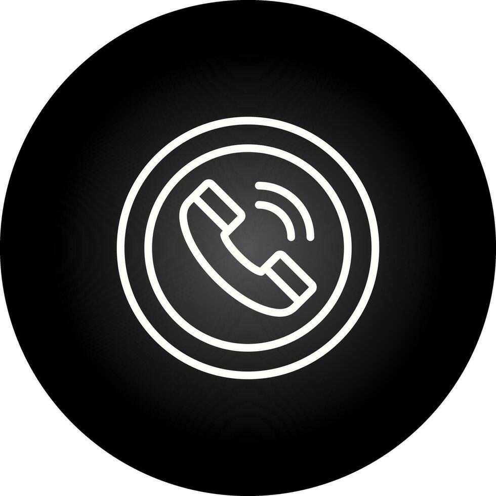 Circle Phone Vector Icon