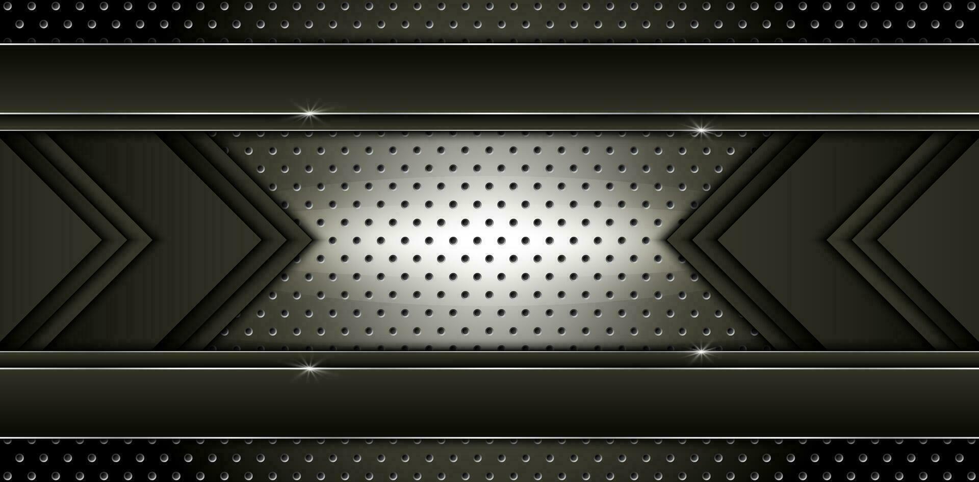 abstract metal carbon texture and line chromium overlap on metallic silver sheet hole modern design background. vector illustration