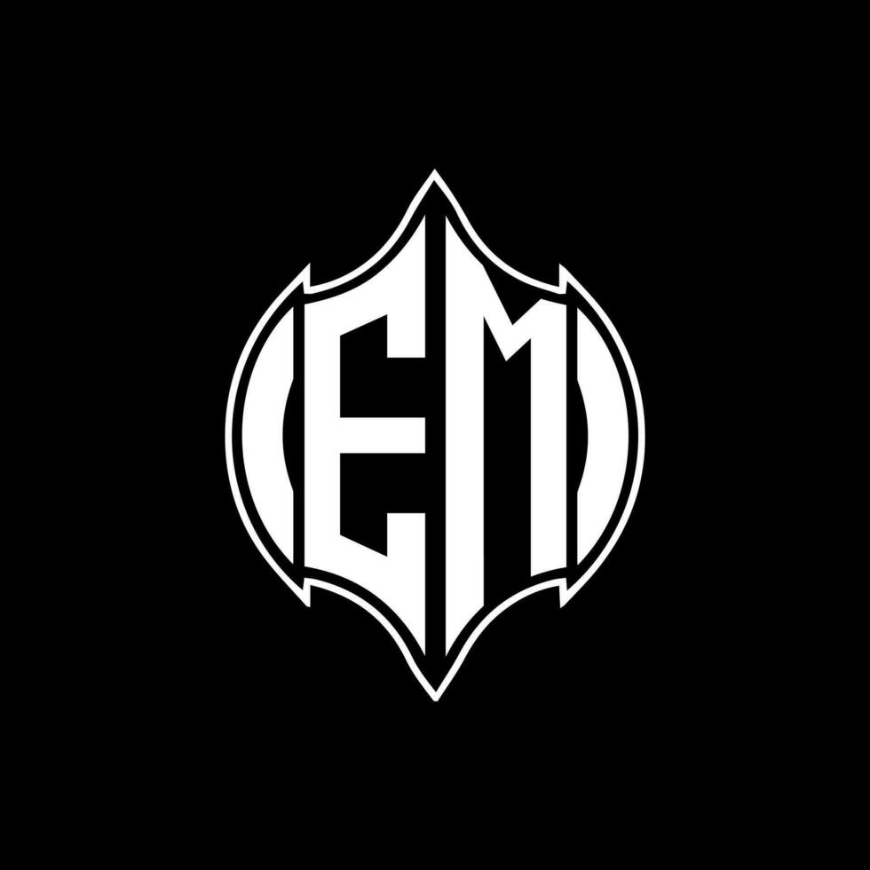 EM letter logo. EM creative monogram initials letter logo concept. EM Unique modern flat abstract vector letter logo design.