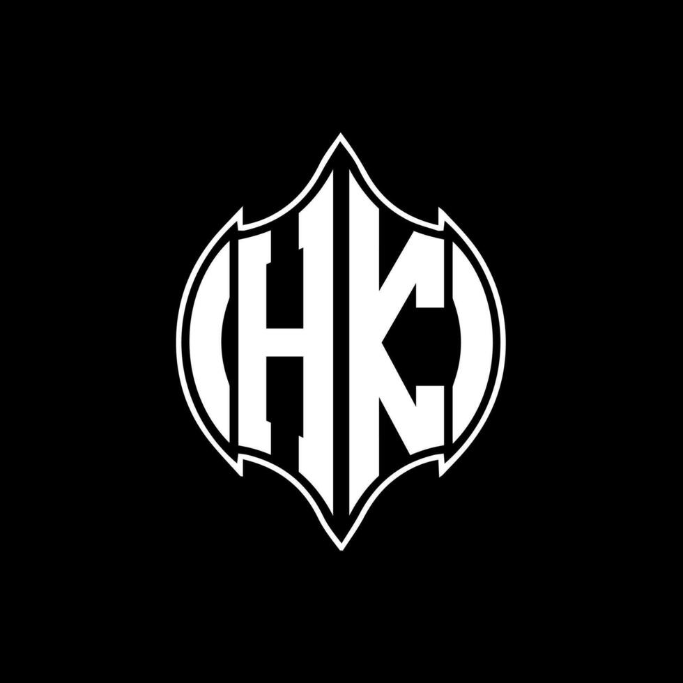 HK letter logo. HK creative monogram initials letter logo concept. HK Unique modern flat abstract vector letter logo design.