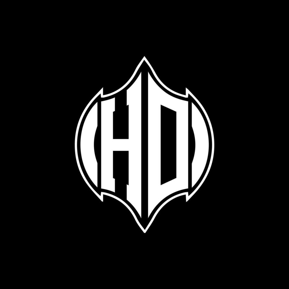 HO letter logo. HO creative monogram initials letter logo concept. HO Unique modern flat abstract vector letter logo design.