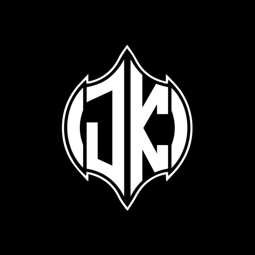 JK letter logo. JK creative monogram initials letter logo concept. JK Unique modern flat abstract vector letter logo design.