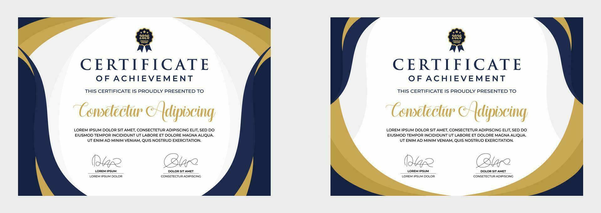 certificate of achievement template. for award, business, and education needs vector