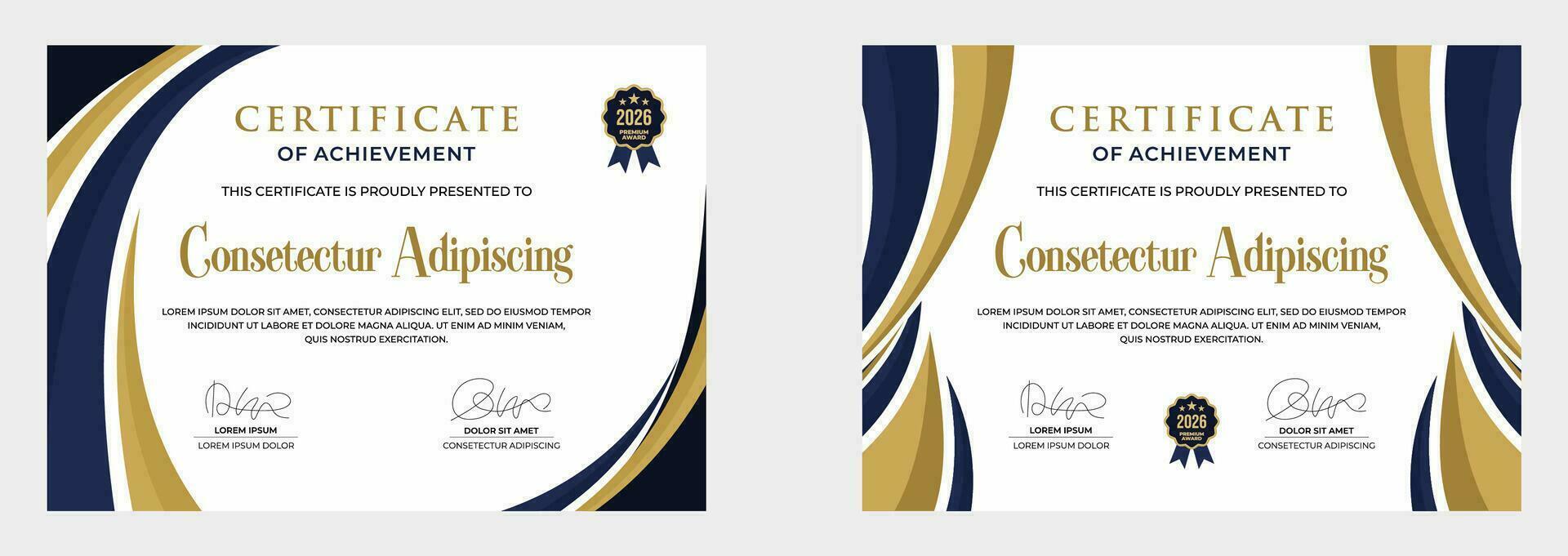 certificate of achievement template. for award, business, and education needs vector