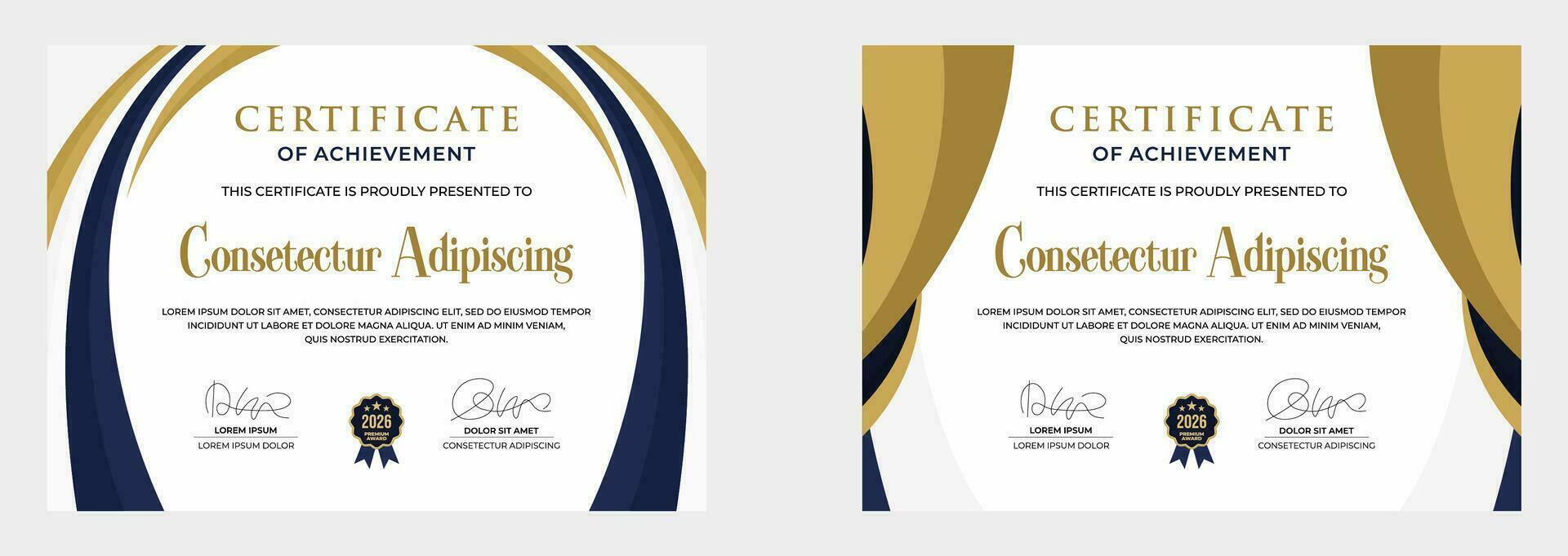 certificate of achievement template. for award, business, and education needs vector