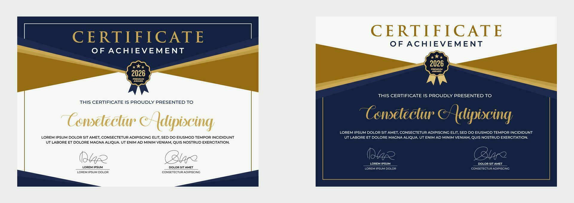 certificate of achievement template. for award, business, and education needs vector