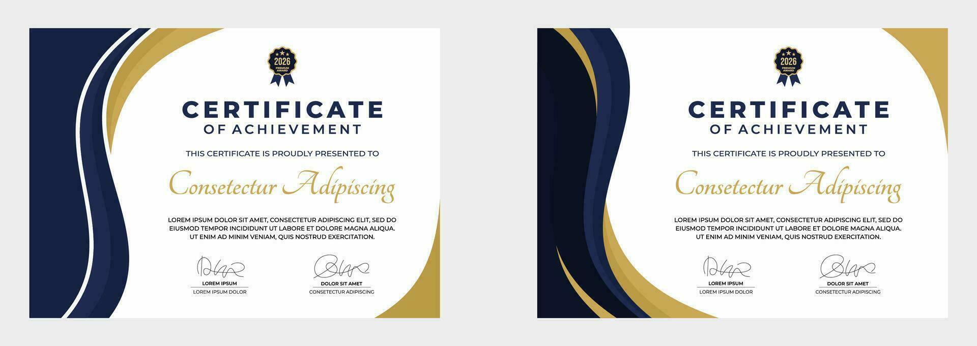 certificate of achievement template. for award, business, and education needs vector