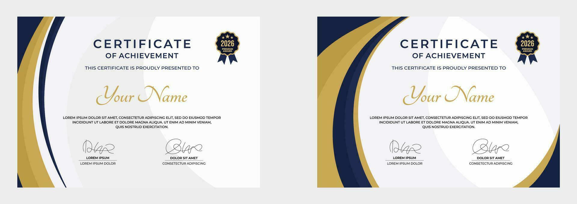 certificate of achievement template. for award, business, and education needs vector