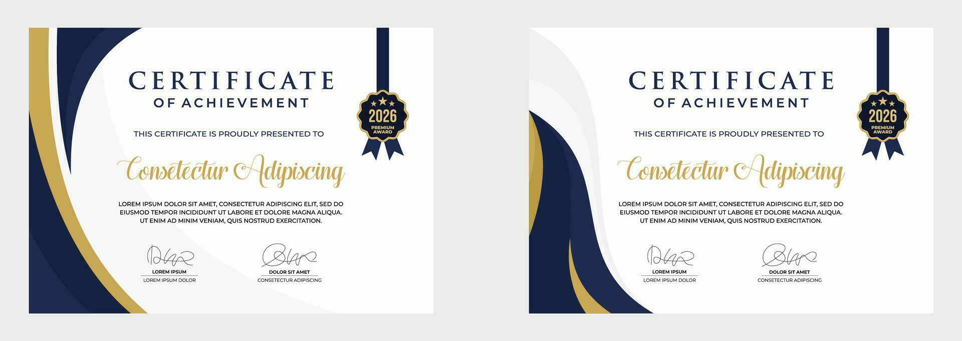 certificate of achievement template. for award, business, and education needs vector