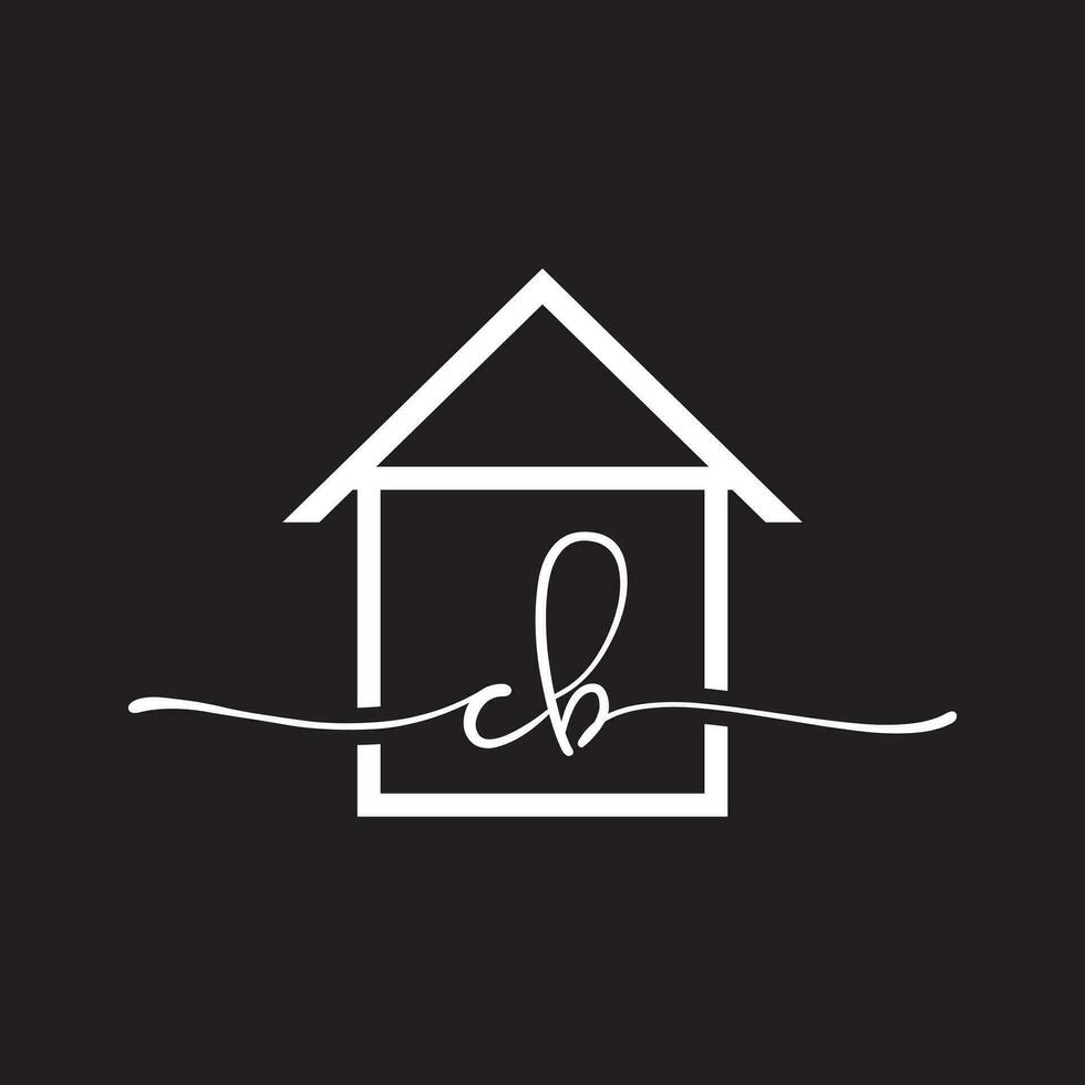 CB Creative Real estate logo design vector