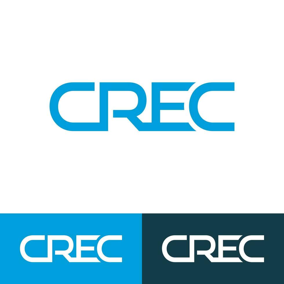 crec letra original monograma logo diseño vector