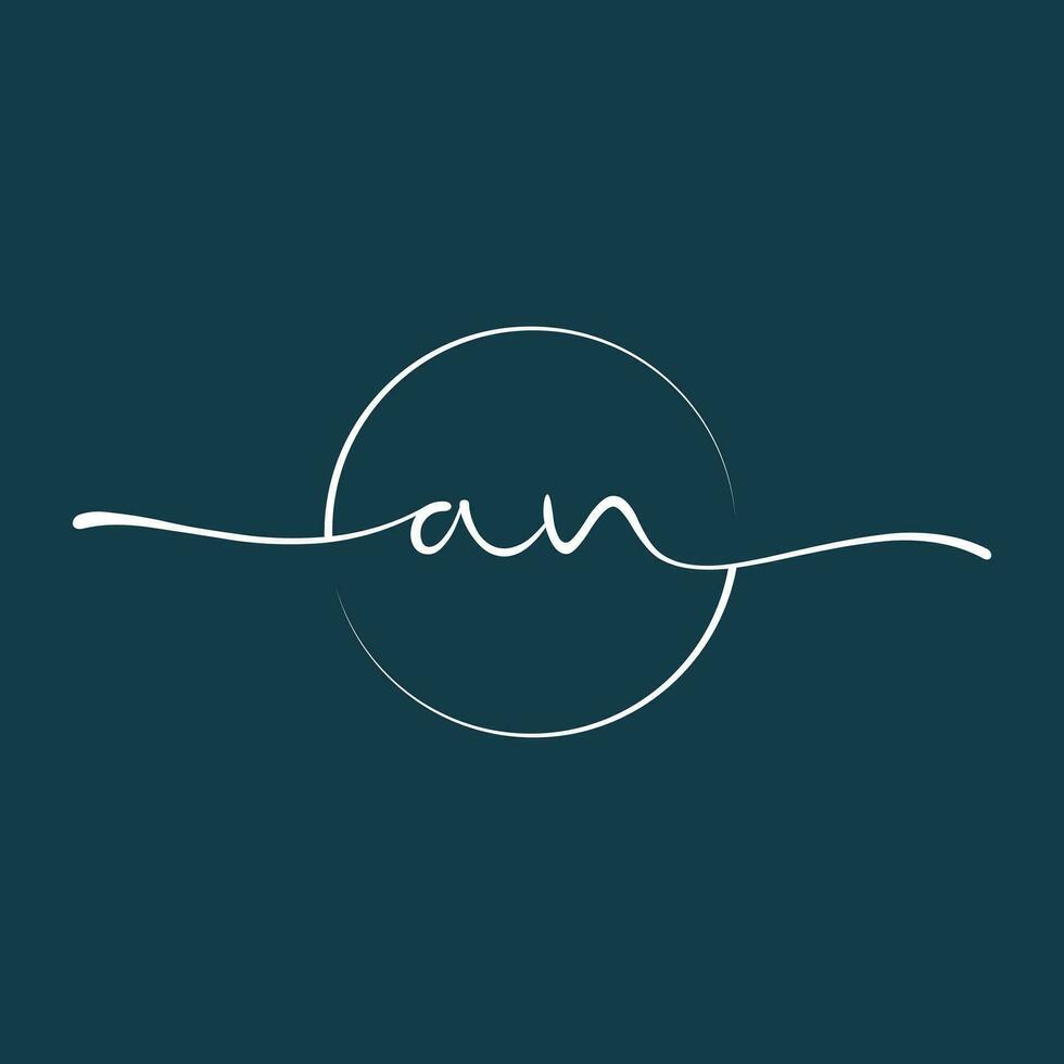 an Signature initial logo template vector ,Signature Logotype
