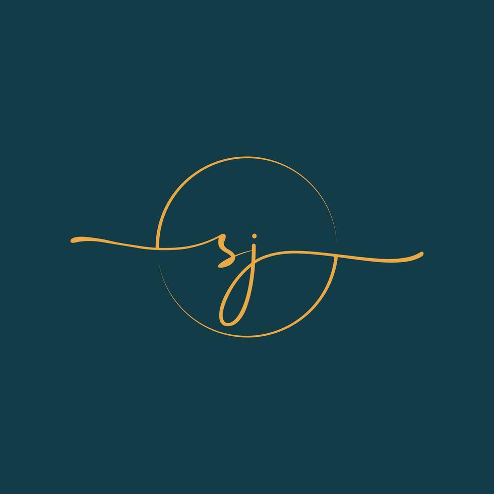 Si Signature initial logo template vector ,Signature Logotype