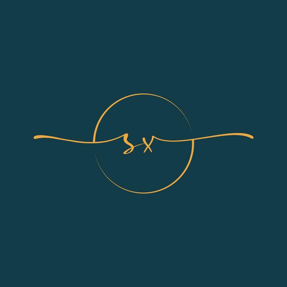 SX Signature initial logo template vector ,Signature Logotype