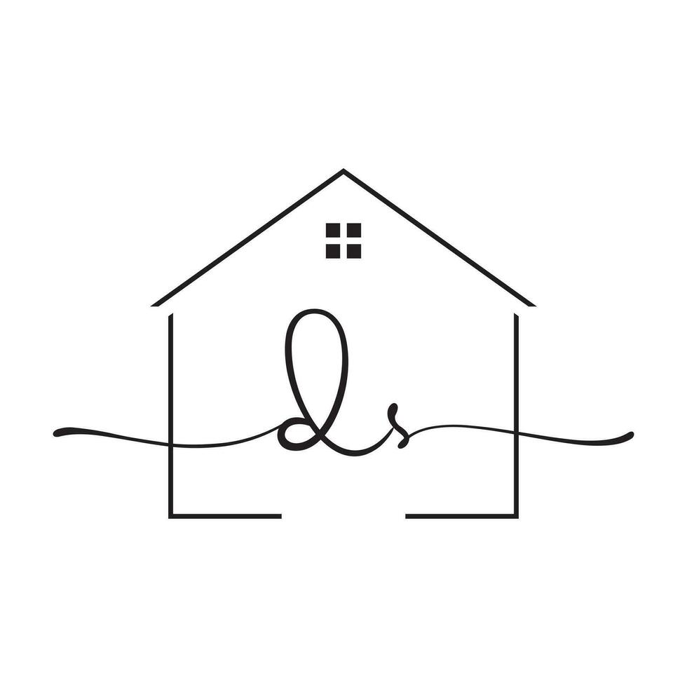 DS Signature Real Estate logo template vector ,Real Estate logos