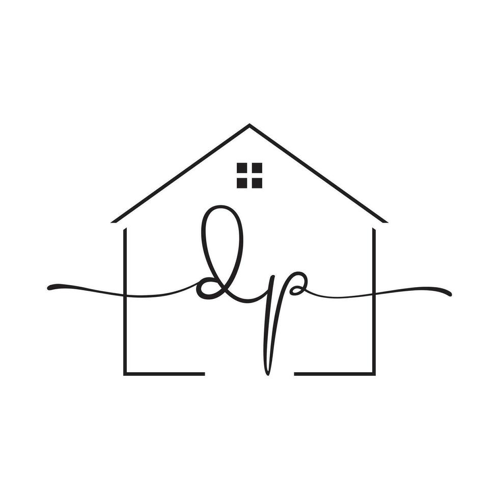 Dp Signature Real Estate logo template vector ,Real Estate logos