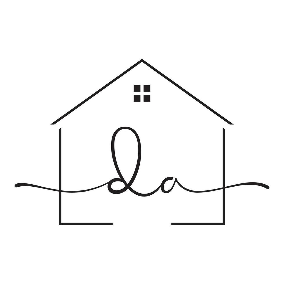 DA Signature Real Estate logo template vector ,Real Estate logos