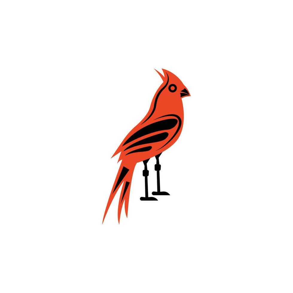 cardinal bird logo design vector template